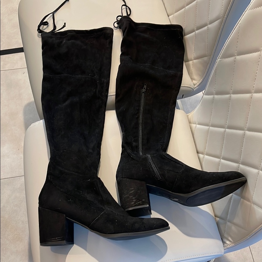 A.N.A. Black Knee-High Women's Suede Boots Size 11